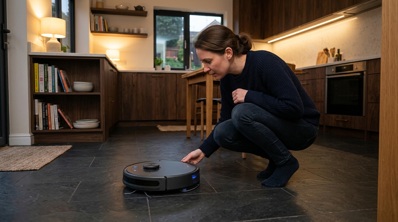 Städrutin och robotdammsugare